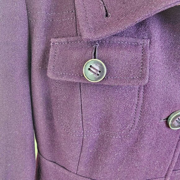 Kenneth Cole Wool Blend Coat | Purple | Size 12 | Pre-Loved - Picture 5 of 16